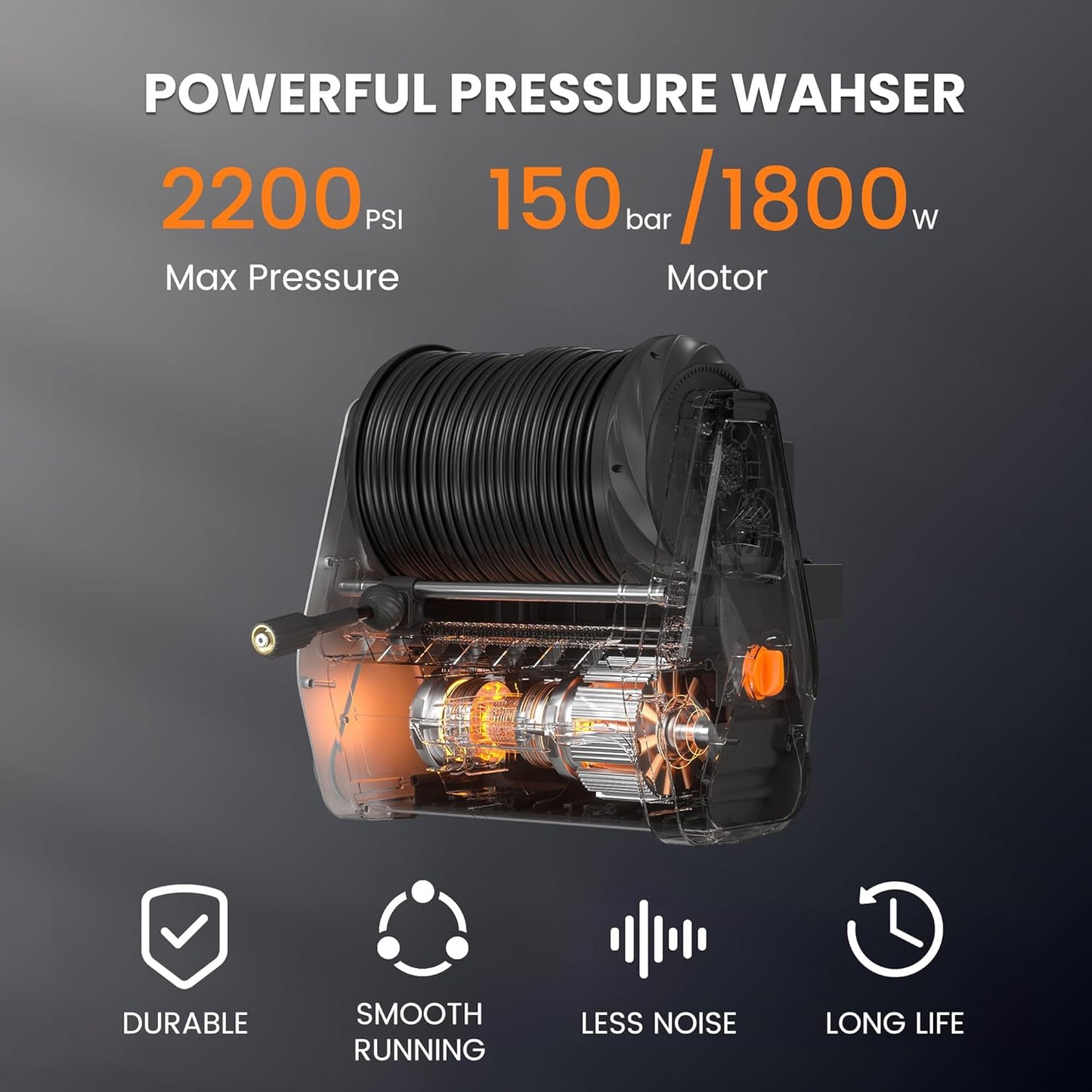 Wall-mounted high-pressure washer