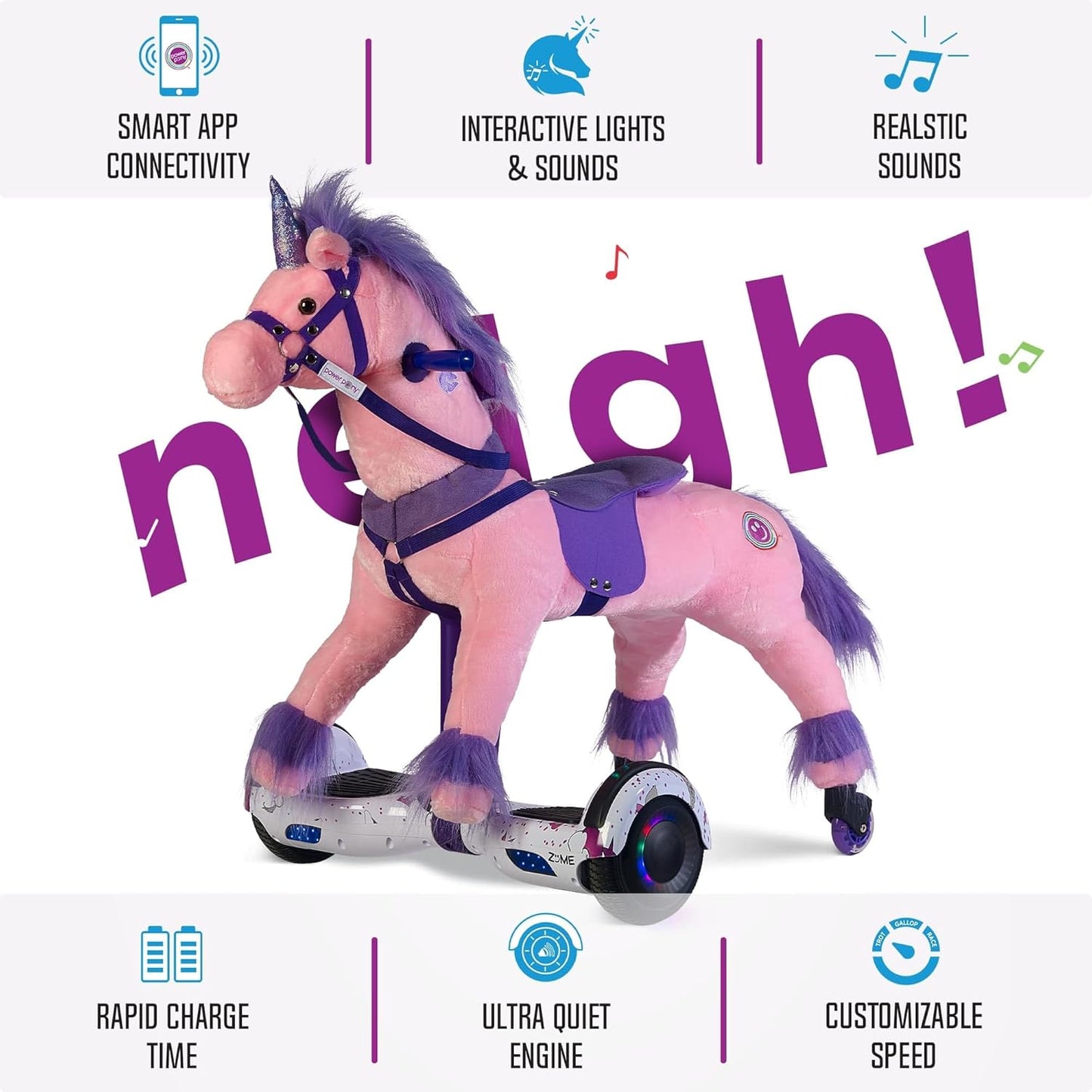 Powerpony Ride On Unicorn Hoverboard